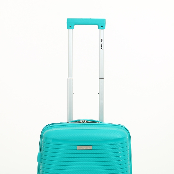 Чемодан малый 47 л (S) Bagvoyage, отдел на молнии, с расширением, кодовый замок, 4 колеса, цвет бирюзовый Чемодан малый 47 л (S) Bagvoyage, отдел на молнии, с расширением, кодовый замок, 4 колеса, цвет бирюзовый