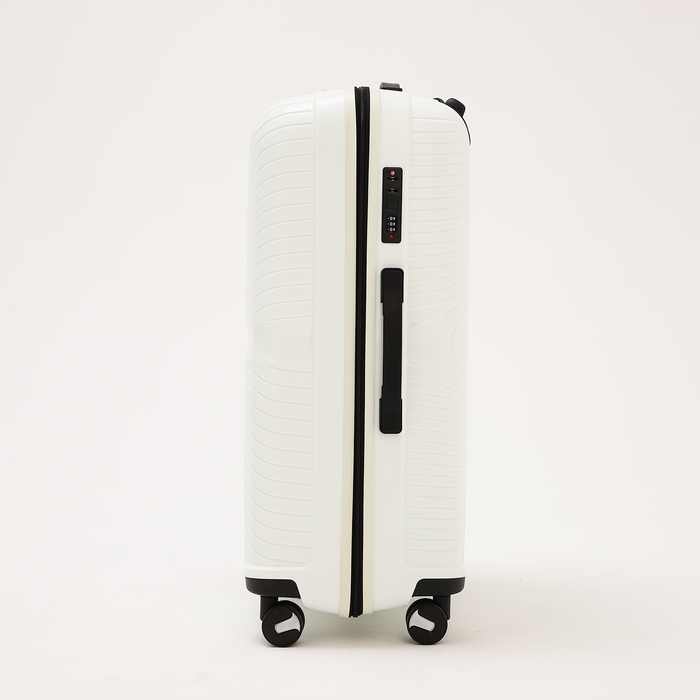 Чемодан большой 100 л (L), отдел на молнии, кодовый замок, 4 колеса, цвет белый Чемодан большой 100 л (L), отдел на молнии, кодовый замок, 4 колеса, цвет белый