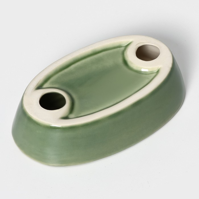 Набор аксессуаров для ванной комнаты Доляна «Волны», 4 предмета (дозатор 340 мл, мыльница, 2 стакана 330 мл), цвет зелёный Набор аксессуаров для ванной комнаты Доляна «Волны», 4 предмета (дозатор 340 мл, мыльница, 2 стакана 330 мл), цвет зелёный