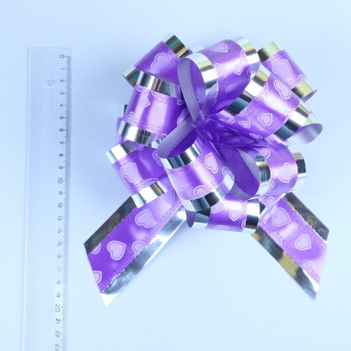 Бант-шар №5 «Воздушные сердца», фиолетовый Бант-шар №5 «Воздушные сердца», фиолетовый