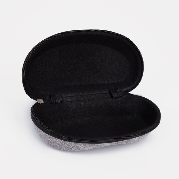 Футляр для очков на молнии, длина 17 см, цвет серый Футляр для очков на молнии, длина 17 см, цвет серый