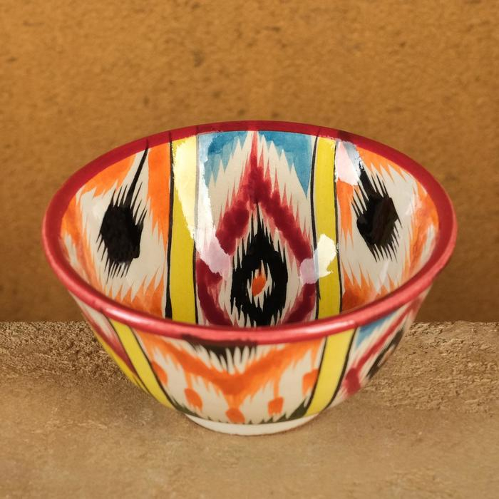 Набор чайный Риштанская керамика Набор чайный Риштанская керамика "Атлас №3", 9 предметов (чайник 0,8л, пиалы 0,2л)