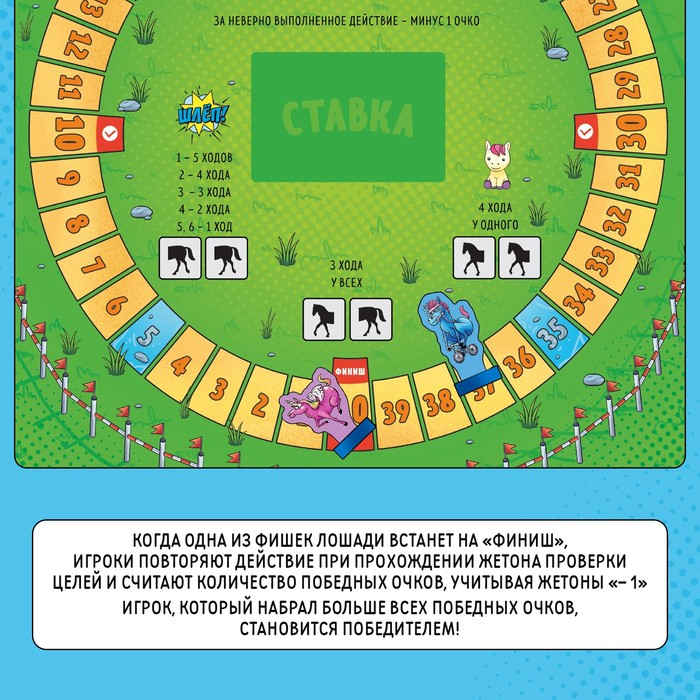 Настольная игра «Лошадиные скачки», 10+ Настольная игра «Лошадиные скачки», 10+