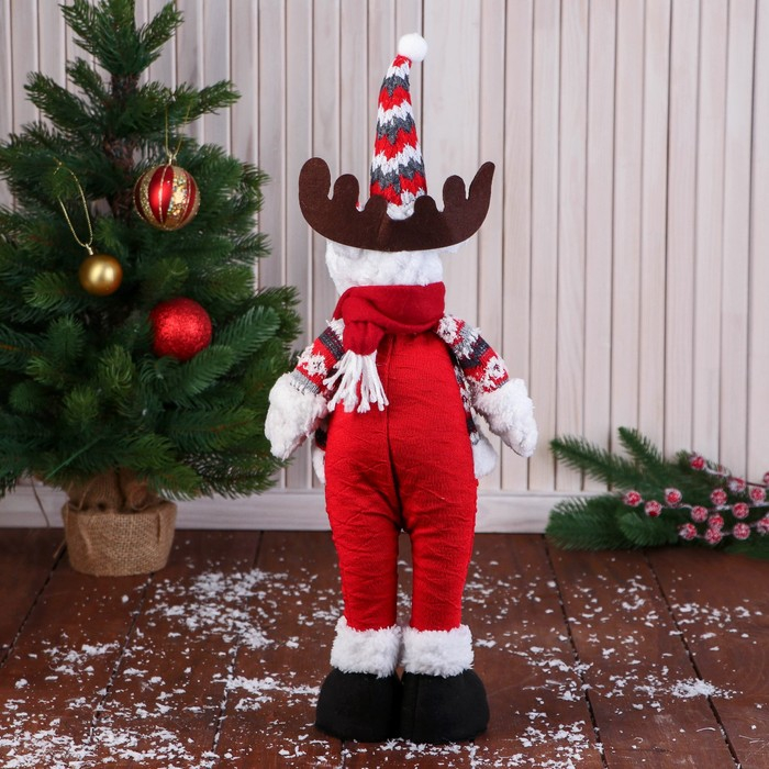 Мягкая игрушка Мягкая игрушка "Олень-пузатик" стоит, 12х40 см, красный