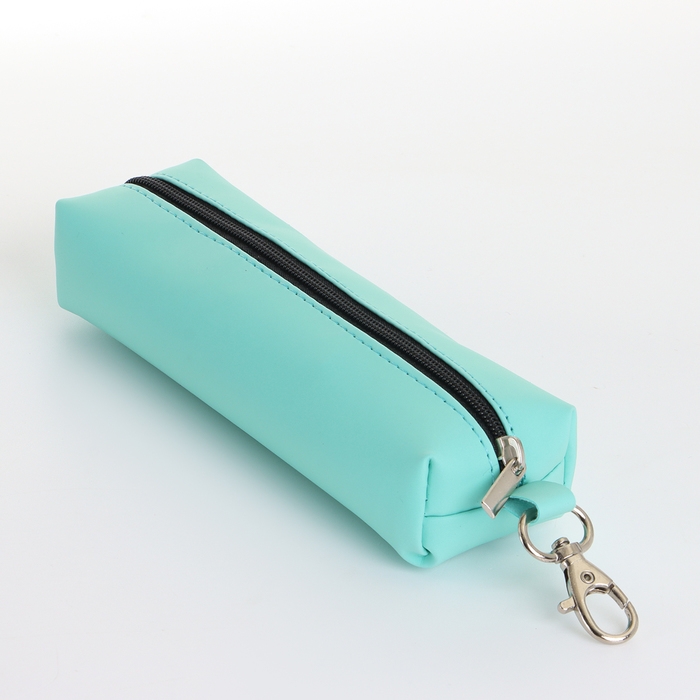 Ключница на молнии, длина 16 см, кольцо, карабин, цвет бирюзовый Ключница на молнии, длина 16 см, кольцо, карабин, цвет бирюзовый