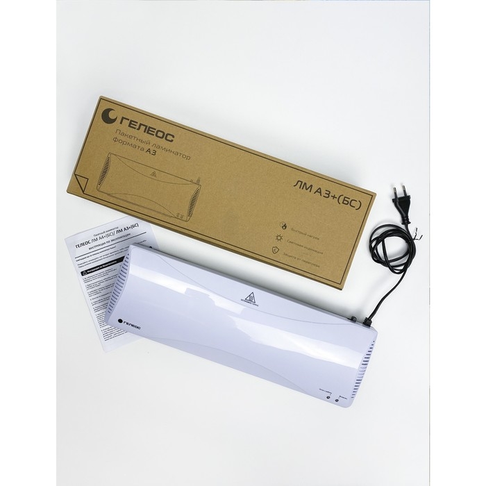 Ламинатор A3 75-175 мкм, 2 вала, скорость 30 см/мин, Гелеос  Ламинатор A3 75-175 мкм, 2 вала, скорость 30 см/мин, Гелеос "ЛМ А3+(БС)"