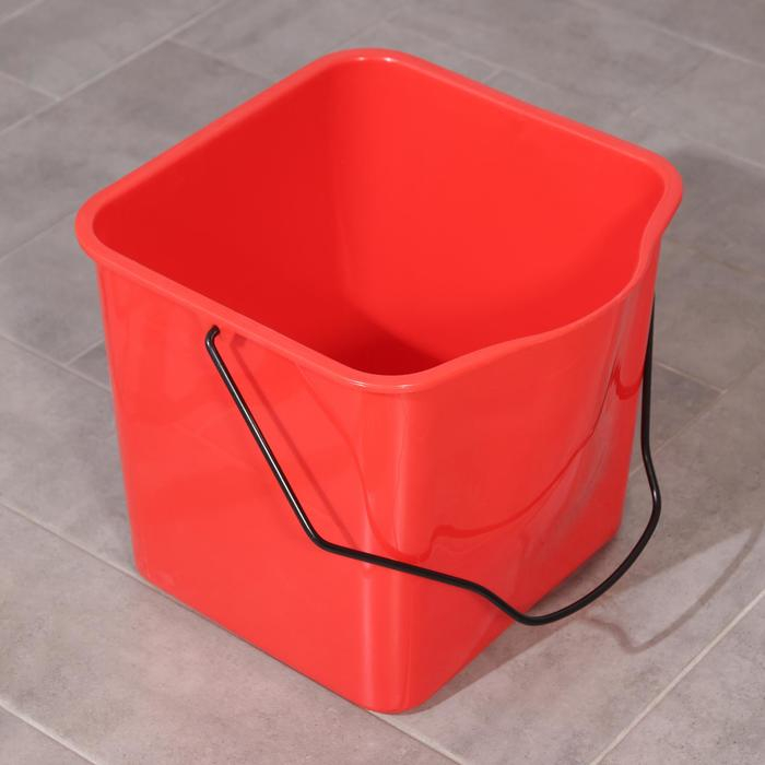 Тележка уборочная одноведерная, с отжимом, 23 л, хромированная рама