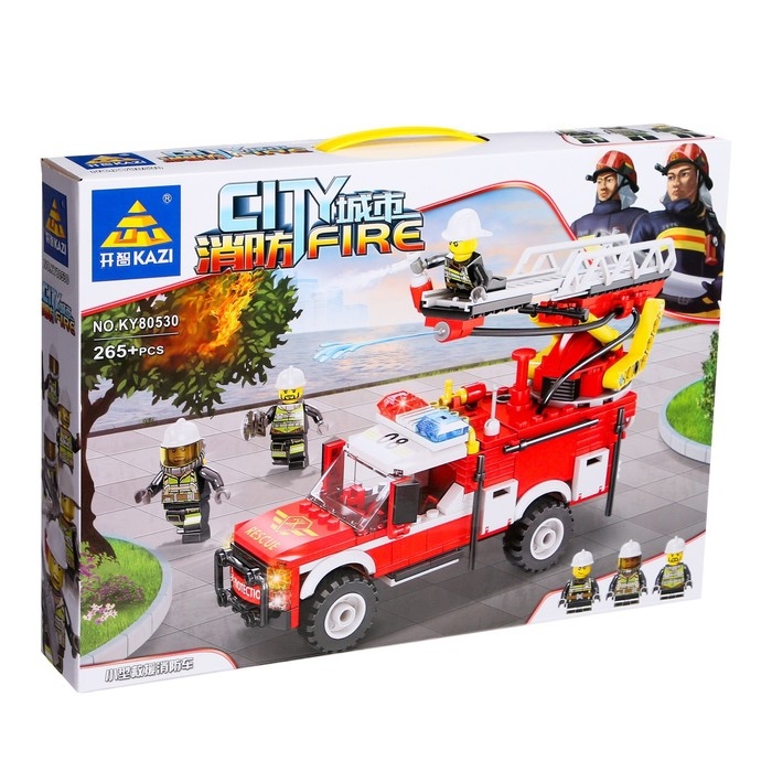 Конструктор пожарные «Спасательная машина», стреляет водой, 265 деталей Конструктор пожарные «Спасательная машина», стреляет водой, 265 деталей