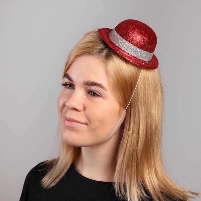 Карнавальная шляпка «Овал», на резинке, цвета МИКС Карнавальная шляпка «Овал», на резинке, цвета МИКС