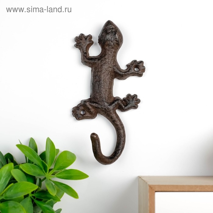 Крючок декоративный металл Крючок декоративный металл "Ящерица" 13х8,5х2,5 см