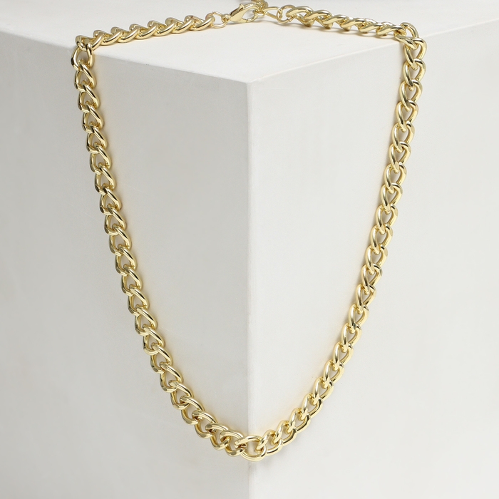 Колье «Цепь» плотная, цвет золото, L=46 см с удлинителем 7 см Колье «Цепь» плотная, цвет золото, L=46 см с удлинителем 7 см