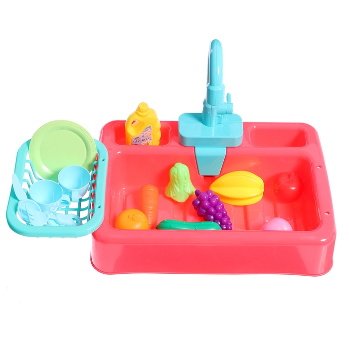 Игровой набор «Раковина» с набором посуды, циркулирует вода Игровой набор «Раковина» с набором посуды, циркулирует вода