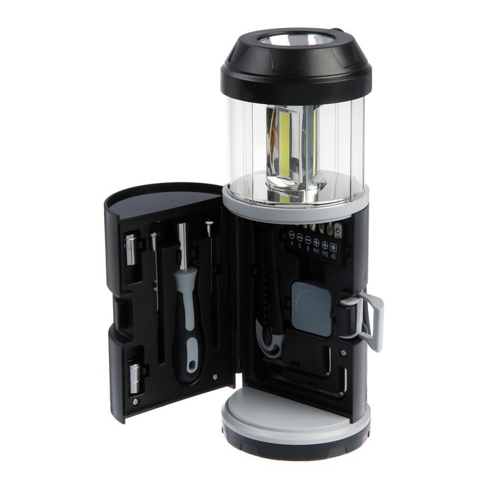 Набор инструментов ТУНДРА, подарочный пластиковый кейс Набор инструментов ТУНДРА, подарочный пластиковый кейс "Фонарь средний", 15 предметов