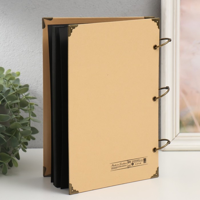 Фотоальбом на кольцах 30 листов Фотоальбом на кольцах 30 листов "Признание в любви" чёрные листы 26х18 см