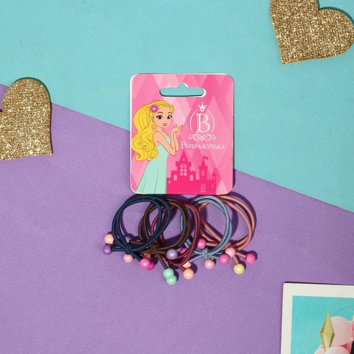 Резинка для волос "Милка" (набор 5 шт) шарики
