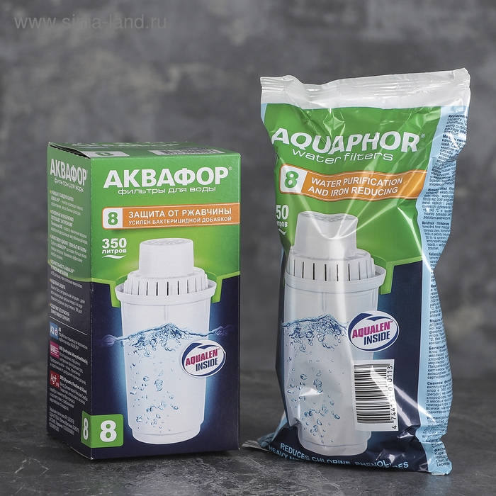Картридж сменный «Аквафор В-8», глубокая очистка воды с высоким содержанием хлора