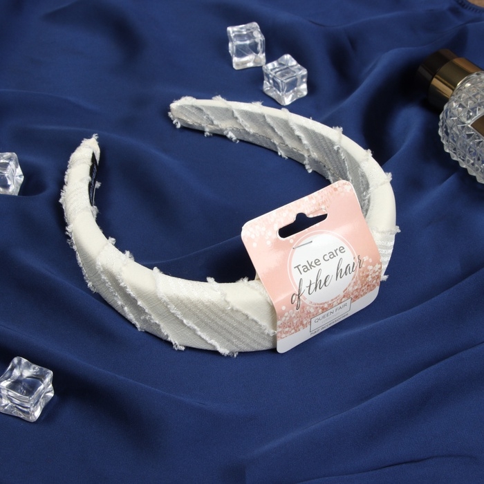 Ободок для волос Ободок для волос "Жаннет" стиль галант, 3 см, бежевый