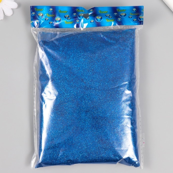 Глиттер размер 1/128, 500 гр, цв. ярко-синий Глиттер размер 1/128, 500 гр, цв. ярко-синий