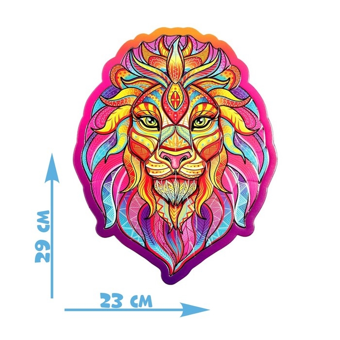 Фигурный пазл в рамке «Лев», на подложке, 67 деталей Фигурный пазл в рамке «Лев», на подложке, 67 деталей