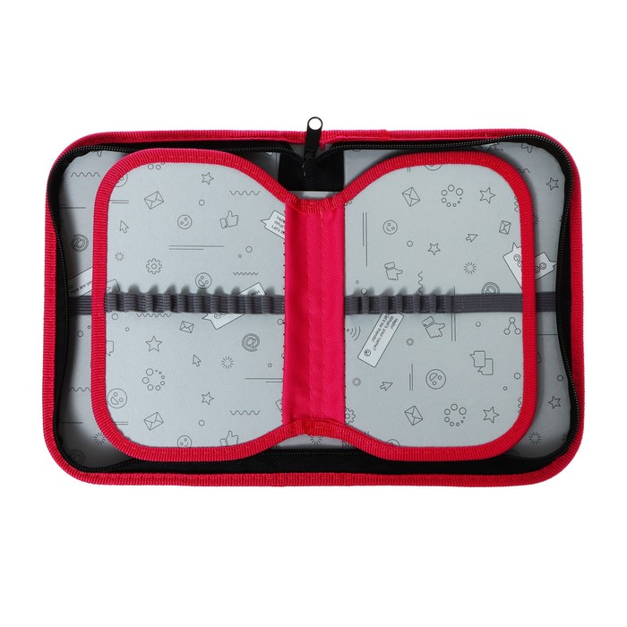 Пенал 3 секции, вкладка внутри, 140 х 210 х 40 мм, тканевый, Calligrata TOP Block Пенал 3 секции, вкладка внутри, 140 х 210 х 40 мм, тканевый, Calligrata TOP Block "Котик"