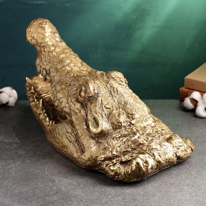 Фигура "Пасть крокодила" 23х45см, бронза