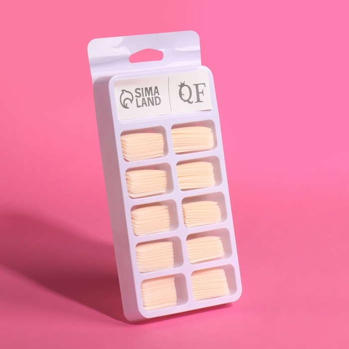 Накладные ногти «Base», 100 шт, в контейнере, цвет бежевый Накладные ногти «Base», 100 шт, в контейнере, цвет бежевый