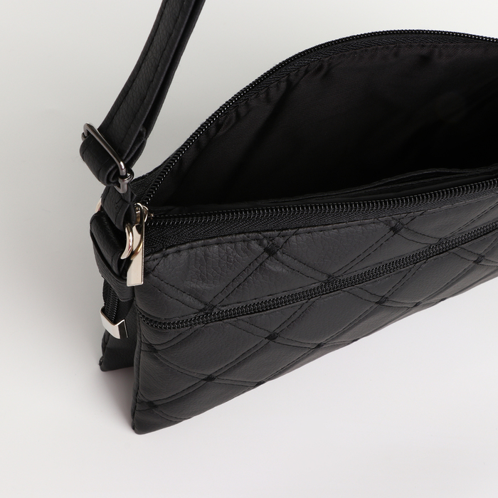 Сумка-клатч на молнии, цвет чёрный Сумка-клатч на молнии, цвет чёрный