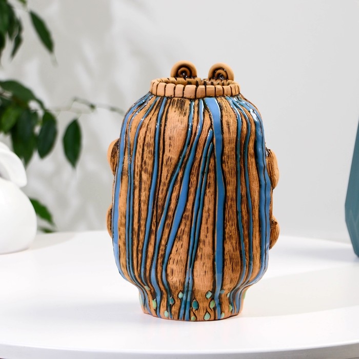 Сувенир керамика Сувенир керамика "Девочка из сказки с единорогом"(Ваза), тёмная h=24,5см V=1.5л