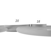 Люстра с ПДУ 2038/6 LED 172Вт белый 81х66х4,5 см BayerLux