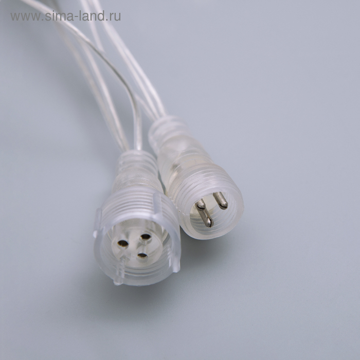 Гирлянда «Бахрома» 3 × 0.9 м, IP44, УМС, прозрачная нить, 232 LED, свечение белое, 220 В