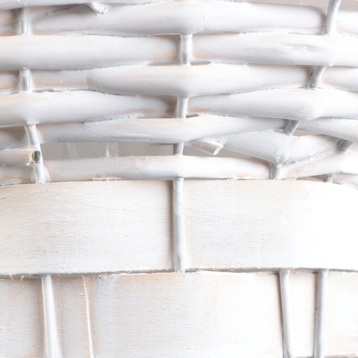 Набор корзин из 3 шт, 35x33xH23/64, 27x25xH21/58, 20x19xH20/53 см, белый, ива Набор корзин из 3 шт, 35x33xH23/64, 27x25xH21/58, 20x19xH20/53 см, белый, ива