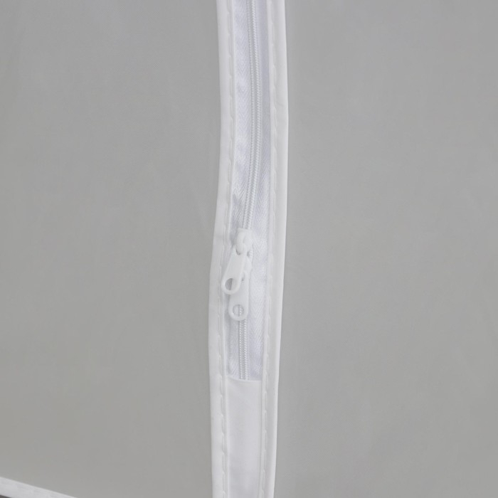 Чехол для одежды Доляна, плотный, объёмный, 60×110×50 см, цвет белый