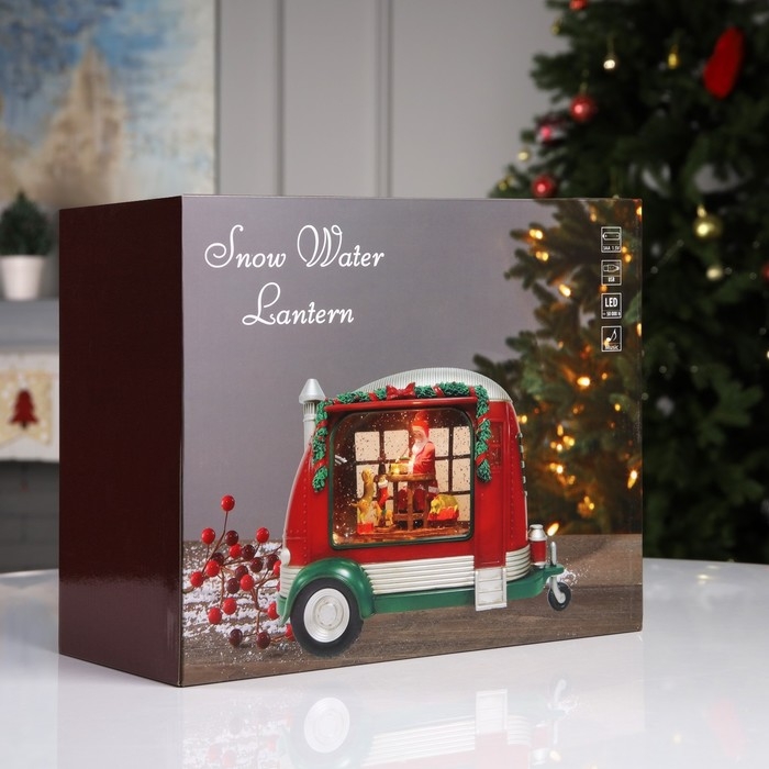 Светодиодная фигура «Мастерская Санты на колёсах» 28.5 × 17.5 × 10.5 см, пластик, батарейки ААх3 (не в комплекте), USB, свечение тёплое белое Светодиодная фигура «Мастерская Санты на колёсах» 28.5 × 17.5 × 10.5 см, пластик, батарейки ААх3 (не в комплекте), USB, свечение тёплое белое