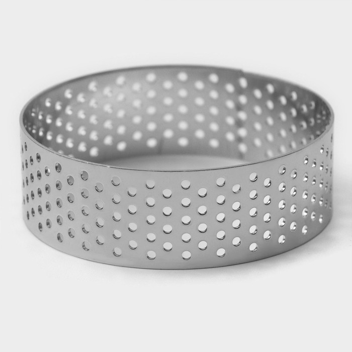 Форма перфорированная для выпечки Доляна «Круг», d=6 см, цвет серебристый Форма перфорированная для выпечки Доляна «Круг», d=6 см, цвет серебристый
