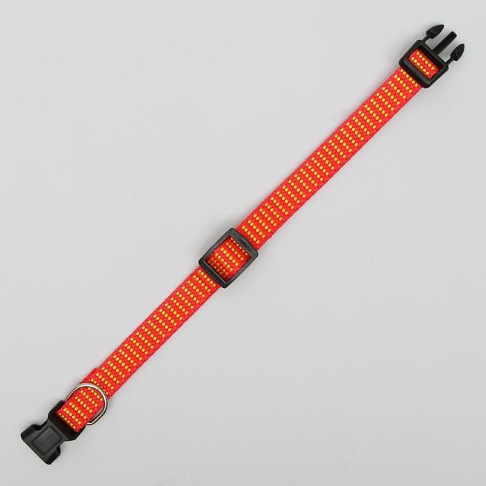 Ошейник рифленый, 40 х 1,5 см, красно-жёлтый Ошейник рифленый, 40 х 1,5 см, красно-жёлтый