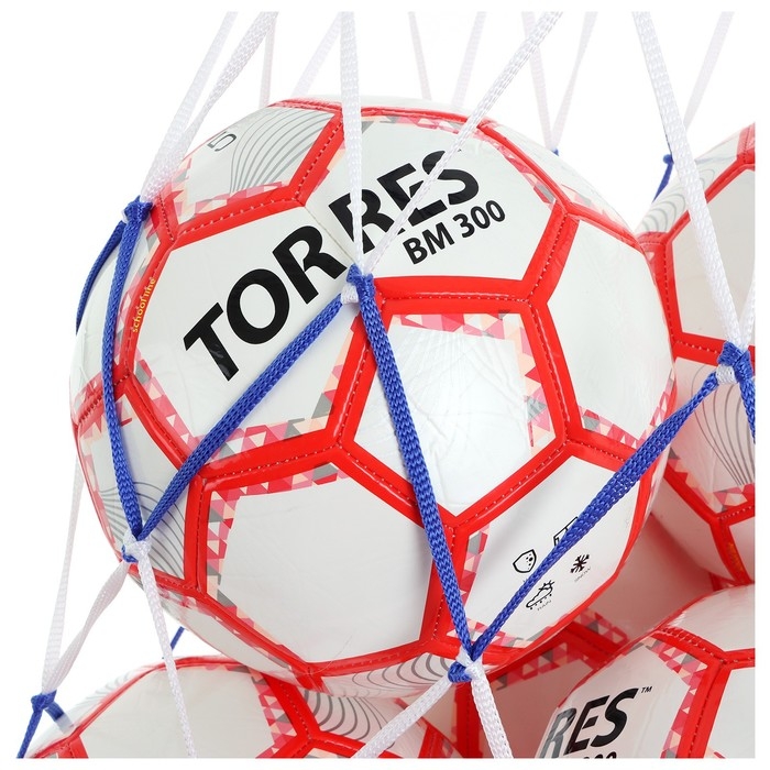 Сетка для переноски мячей ONLYTOP, на 10 мячей, нить 2 мм, цвета МИКС Сетка для переноски мячей ONLYTOP, на 10 мячей, нить 2 мм, цвета МИКС