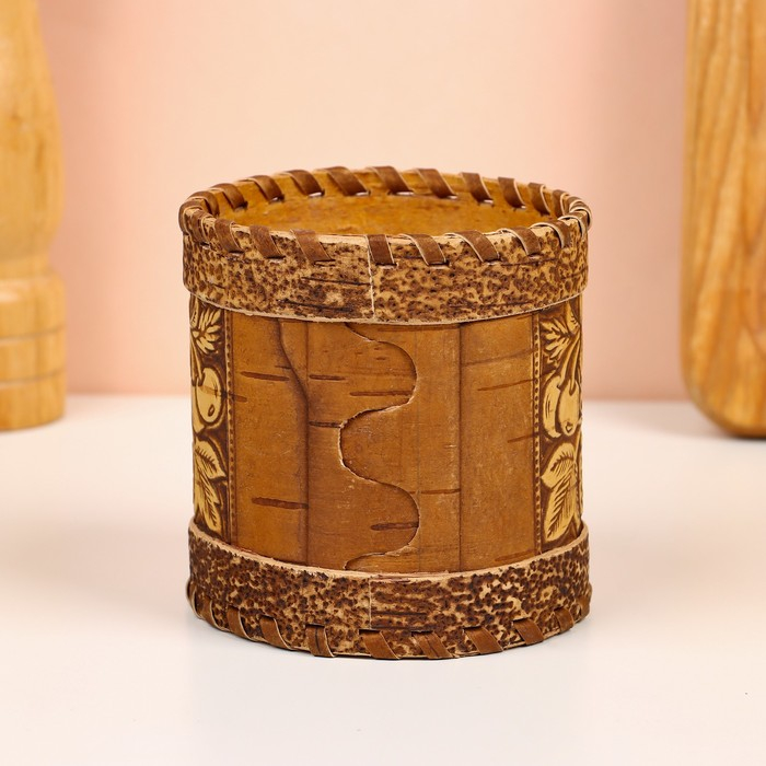 Туес для специй «Ягоды», специи, 8х8х9 см, береста Туес для специй «Ягоды», специи, 8х8х9 см, береста