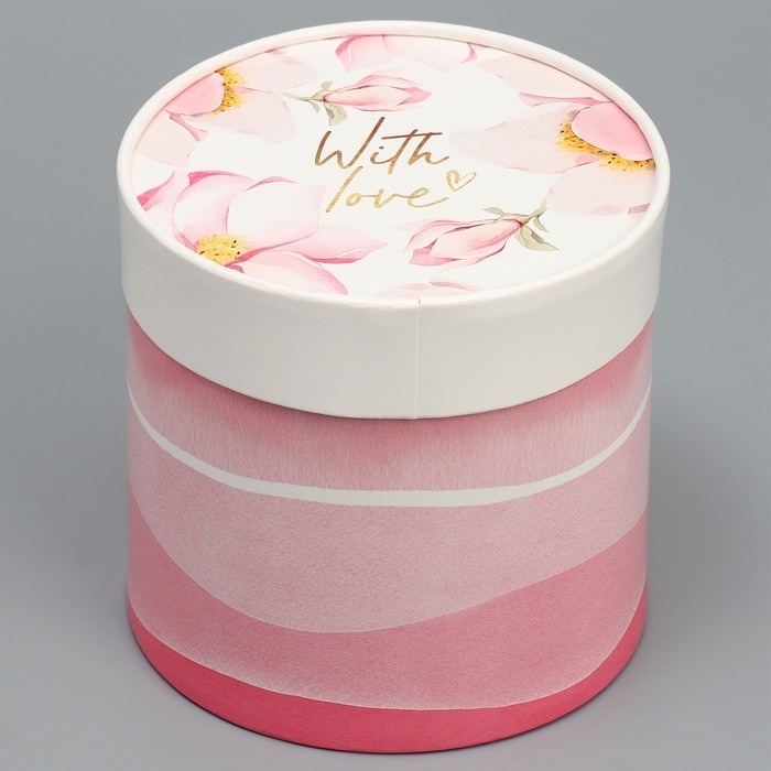 Набор шляпных коробок 2 в 1, упаковка подарочная, «With love», 13 х 13, 16 х 16 см Набор шляпных коробок 2 в 1, упаковка подарочная, «With love», 13 х 13, 16 х 16 см