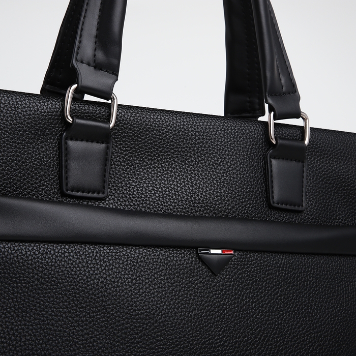 Сумка мужская деловая TEXTURA, 2 наружных кармана, цвет чёрный Сумка мужская деловая TEXTURA, 2 наружных кармана, цвет чёрный