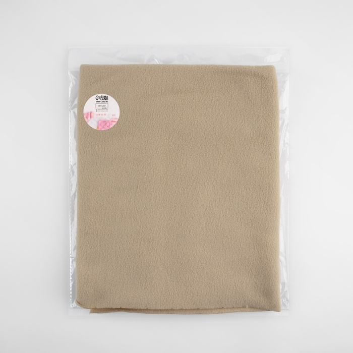 Лоскут флис, односторонний, 50 &times; 50 см, 190 г/м, цвет бежевый №2D