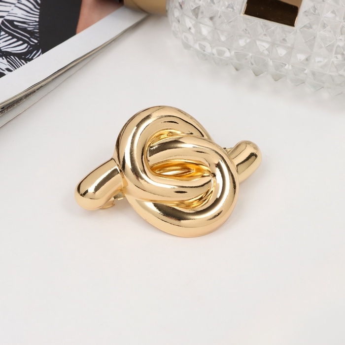 Заколка-автомат для волос Заколка-автомат для волос "Хелле" петли, 6,5 см, золото