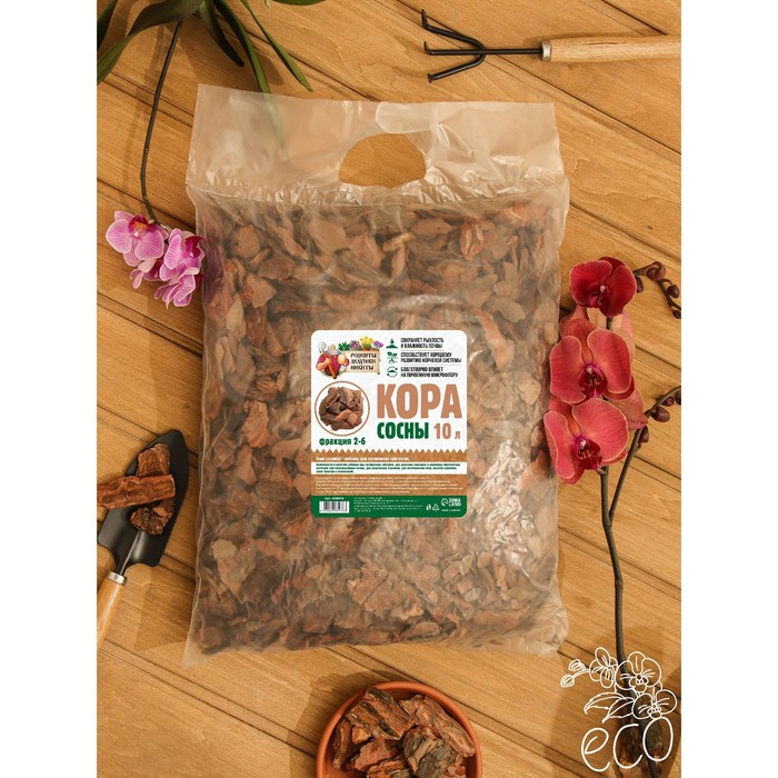 Кора сосны  Кора сосны "Рецепты Дедушки Никиты" 10 л фр 2-6
