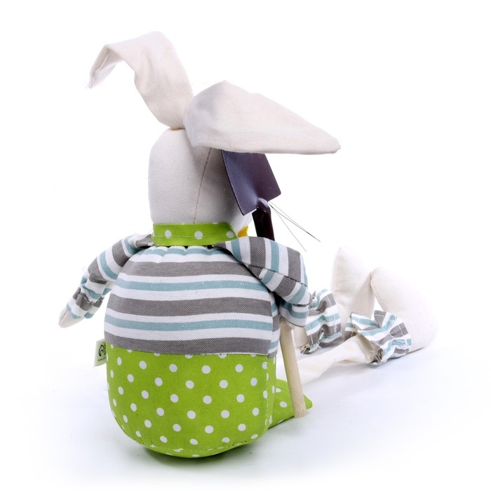 Мягкая игрушка «Белый кролик», с лопаткой Мягкая игрушка «Белый кролик», с лопаткой