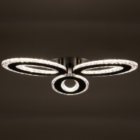 Люстра с ПДУ 1095/3BK LED 114Вт диммер черный 50х50х8 см BayerLux