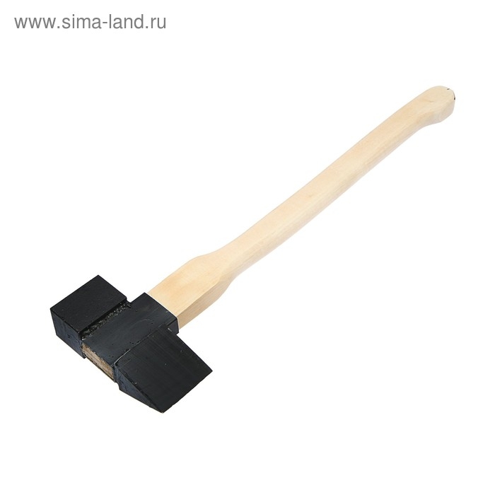 Колун-топор из стального проката ТУНДРА, с березовым топорищем и отбойником, 3.5 кг Колун-топор из стального проката ТУНДРА, с березовым топорищем и отбойником, 3.5 кг