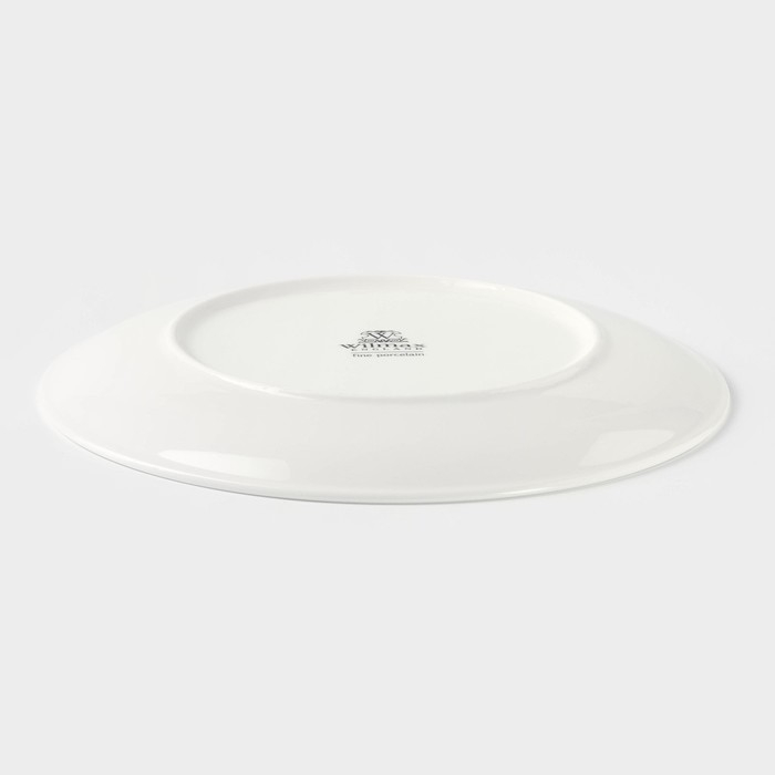 Тарелка фарфоровая обеденная с утолщённым краем Wilmax Olivia Pro, d=23 см, цвет белый Тарелка фарфоровая обеденная с утолщённым краем Wilmax Olivia Pro, d=23 см, цвет белый
