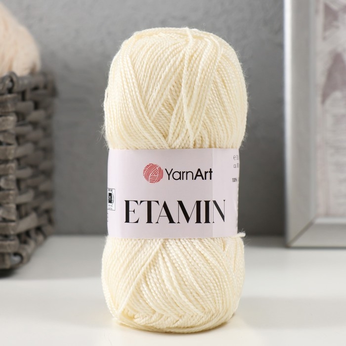 Пряжа Пряжа "Etamin" 100% акрил 180м/30гр (423 экрю)