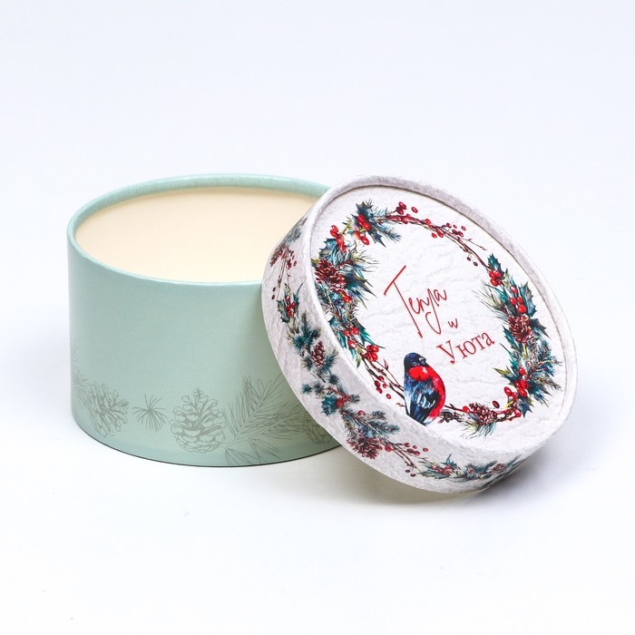 Новый год. Коробка Новый год. Коробка "Тепла и уюта" завальцованная без окна 13 х 8,5 см