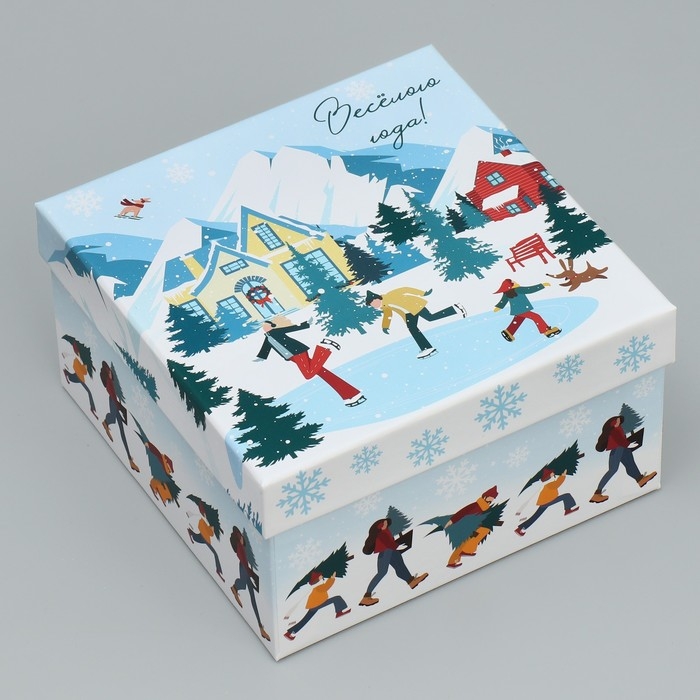 Набор подарочных коробк 6 в 1 «С Новым годом», 10 х 10 х 6 – 20 х 20 х 11 см, Новый год Набор подарочных коробк 6 в 1 «С Новым годом», 10 х 10 х 6 – 20 х 20 х 11 см, Новый год