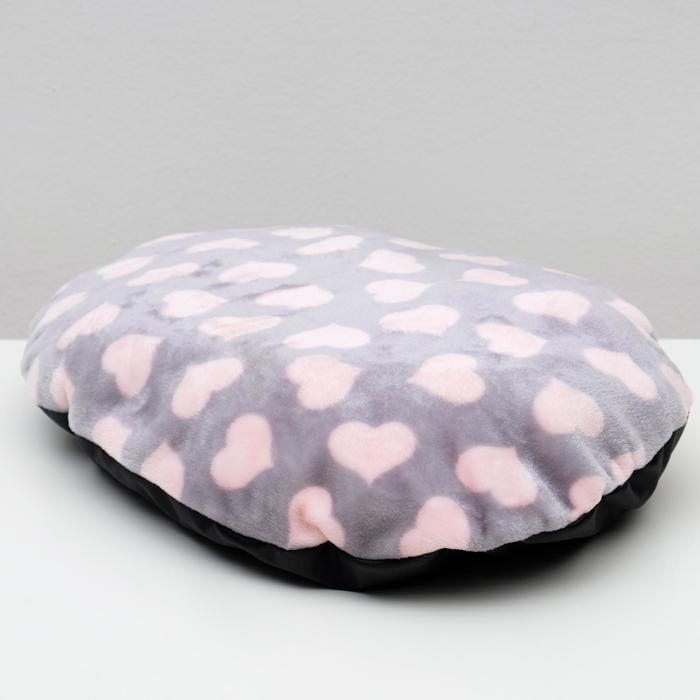 Лежанка  Лежанка "Оксфорд" №4, с мехом, 53 х 43 х 16 см микс цветов